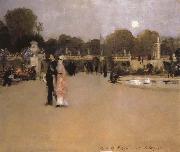 John Singer Sargent The Luxembourg Gardens at Twilight oil painting reproduction